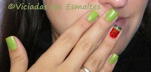 Unhas Decoradas Melancia Unha decorada