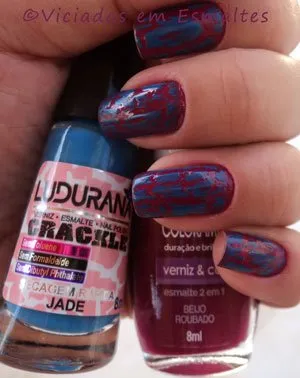 Esmalte Craquelado * Ludurana Crackle Jade e Beijo Roubado Colorama