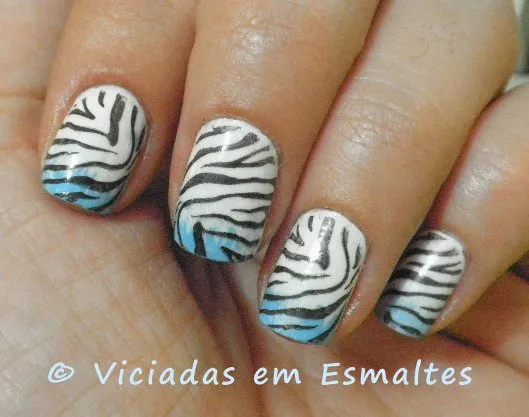 Zebra Degradê * Unhas Decoradas