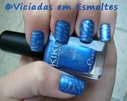 Esmalte Kiko Azul 267 + Unhas Decoradas