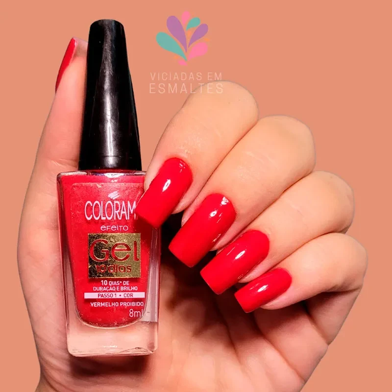 Esmalte Vermelho Proibido Colorama Gel