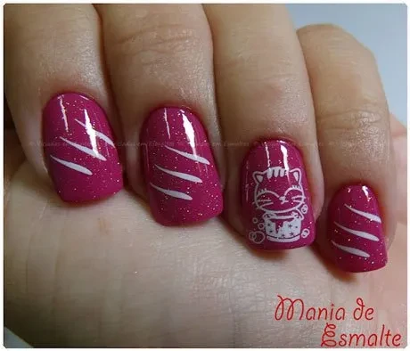 Unhas Decoradas com Carimbo Konad