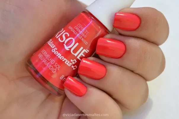 Esmalte Risqué Vermelho Sol Meu Iaiá Meu Ioiô