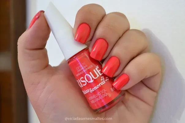 Esmalte Risqué Vermelho Sol Meu Iaiá Meu Ioiô