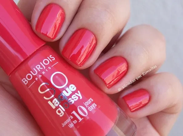 Testando o Esmalte Bourjois So Laque Glossy Prepp Hibiscus 