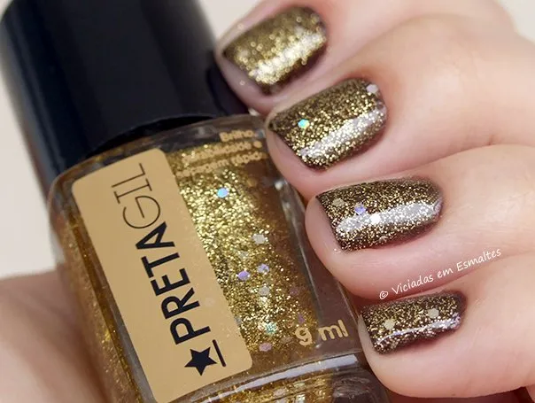 Esmalte com Glitter Preta Gil Maravilhinsk