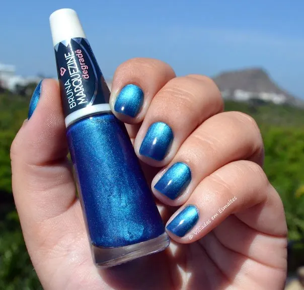 esmalte degrade bruna marquezine blue black