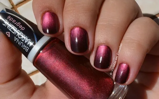 esmalte degrade bruna marquezine red black