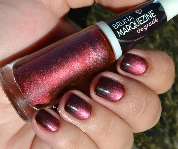 esmalte degrade bruna marquezine red black
