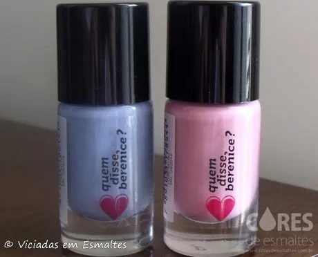 Homa Manicure Esmaltes Quem Disse,Berenice? Azulin e Rosélica