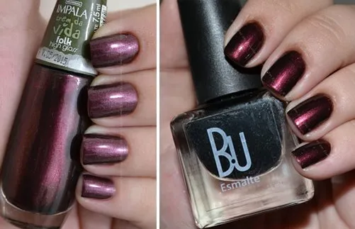 Unhas com esmalte Folk 