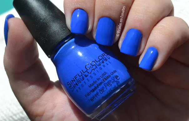 Testando o Esmalte Sinful Colors Endless Blue