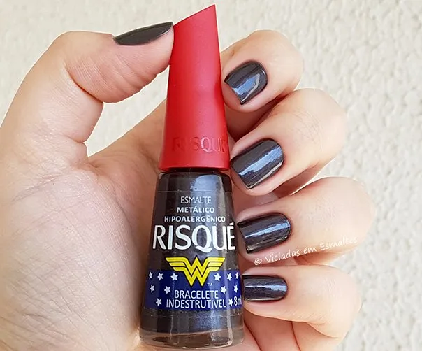 Esmalte Risque Bracelete Indestrutivel Coleção Mulher Maravilha