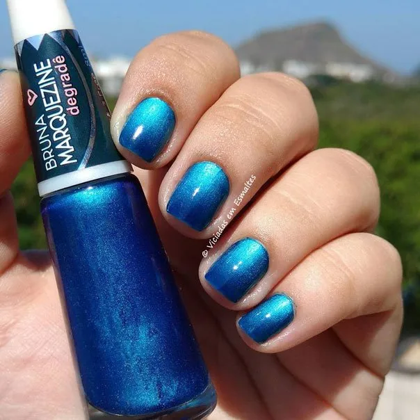 esmalte degrade bruna marquezine blue black